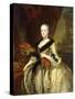 Portrait of Maria Josepha, Queen of Poland, Standing Three-Quarter Length-Louis de Silvestre-Stretched Canvas