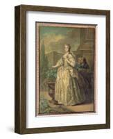 Portrait of Maria Leszczynska (1703-68) 1747-Carle van Loo-Framed Giclee Print