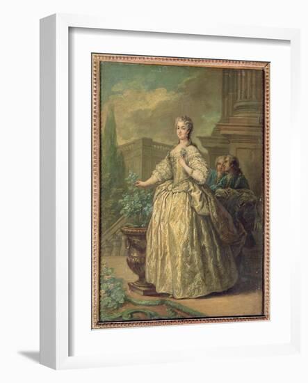 Portrait of Maria Leszczynska (1703-68) 1747-Carle van Loo-Framed Giclee Print