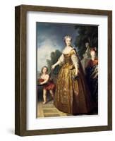 Portrait of Maria Leszczynska-Francois-xavier Fabre-Framed Giclee Print