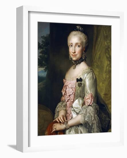 Portrait of Maria Luisa of Bourbon on the Occasion of Her Engagement to Be Married-Anton Raphael Mengs-Framed Giclee Print