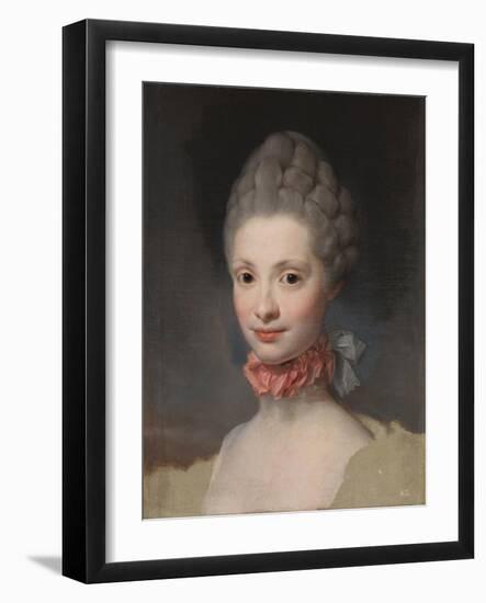 Portrait of Maria Luisa of Parma as Princess of Asturias, 1765-Anton Raphael Mengs-Framed Giclee Print