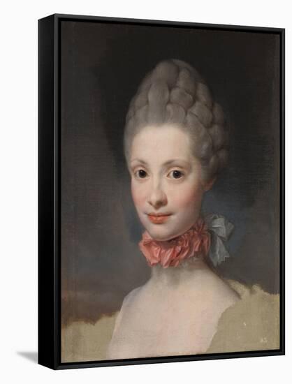 Portrait of Maria Luisa of Parma as Princess of Asturias, 1765-Anton Raphael Mengs-Framed Stretched Canvas