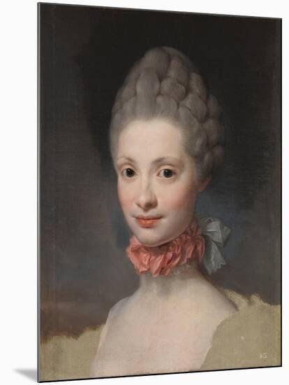 Portrait of Maria Luisa of Parma as Princess of Asturias, 1765-Anton Raphael Mengs-Mounted Giclee Print