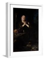 Portrait of Maria Maddalena of Austria as Saint Mary Magdalene, C.1620-Justus Sustermans-Framed Giclee Print