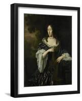 Portrait of Maria Schaep, Wife of Hendrick Bicker-Michiel Van Musscher-Framed Art Print