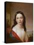 Portrait of Maria Seabury, 1846 (Oil on Panel)-William Sidney Mount-Stretched Canvas