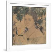 Portrait of Maria Shostakovich, 1922-Boris Michaylovich Kustodiev-Framed Giclee Print