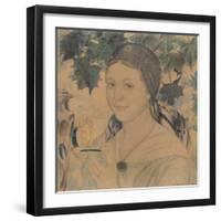 Portrait of Maria Shostakovich, 1922-Boris Michaylovich Kustodiev-Framed Giclee Print