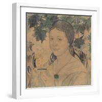 Portrait of Maria Shostakovich, 1922-Boris Michaylovich Kustodiev-Framed Giclee Print