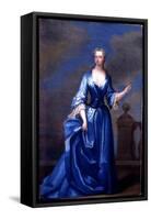 Portrait of Maria Skerrett, Lady Walpole in a Blue Dress on a Balcony-Charles Jervas-Framed Stretched Canvas
