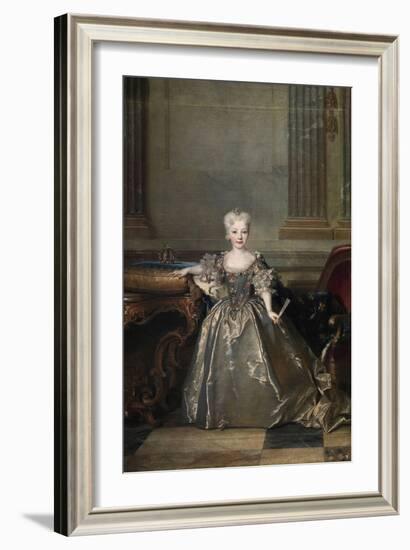 Portrait of Mariana Victoria of Spain , 1724-Nicolas de Largilliere-Framed Giclee Print