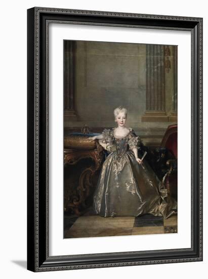 Portrait of Mariana Victoria of Spain , 1724-Nicolas de Largilliere-Framed Giclee Print