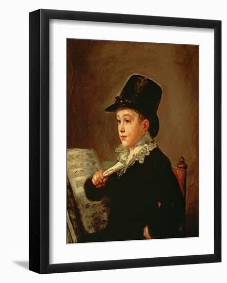 Portrait of Marianito Goya, Grandson of the Artist, circa 1815-Francisco de Goya-Framed Giclee Print