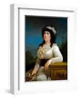 Portrait of Marianna Movigia Reina (Oil on Canvas)-Andrea the Elder Appiani-Framed Giclee Print