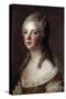Portrait of Marie Adelaide of France known as Madame Adelaide by Jean-Marc Nattier-null-Stretched Canvas