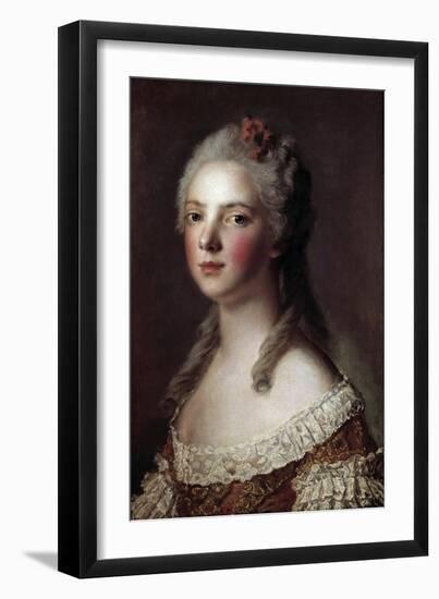 Portrait of Marie Adelaide of France known as Madame Adelaide by Jean-Marc Nattier-null-Framed Giclee Print