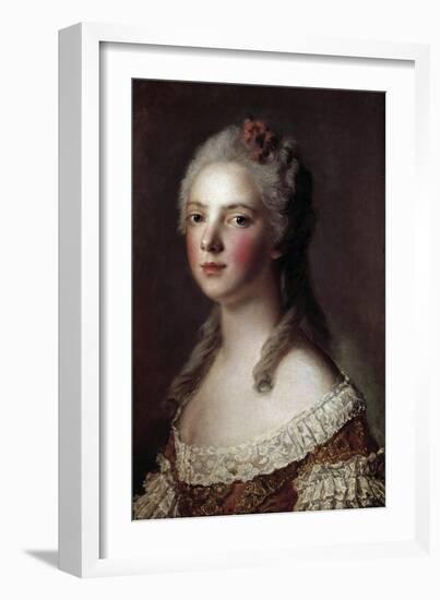 Portrait of Marie Adelaide of France known as Madame Adelaide by Jean-Marc Nattier-null-Framed Giclee Print