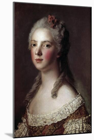 Portrait of Marie Adelaide of France known as Madame Adelaide by Jean-Marc Nattier-null-Mounted Giclee Print