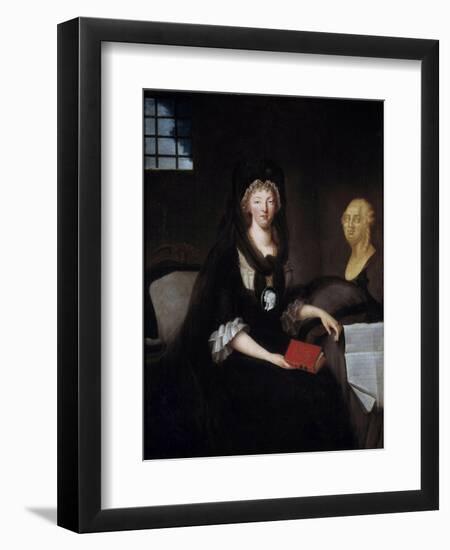 Portrait of Marie Antoinette in Deep Mourning in Prison by Anne Flore Millet-null-Framed Giclee Print