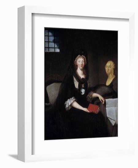 Portrait of Marie Antoinette in Deep Mourning in Prison by Anne Flore Millet-null-Framed Giclee Print