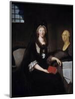 Portrait of Marie Antoinette in Deep Mourning in Prison by Anne Flore Millet-null-Mounted Giclee Print