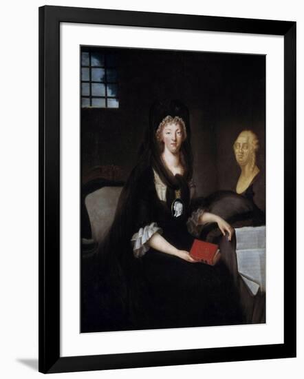 Portrait of Marie Antoinette in Deep Mourning in Prison by Anne Flore Millet-null-Framed Giclee Print