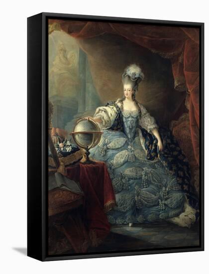 Portrait of Marie Antoinette, Queen of France by Jean-Baptiste Andre Gautier-Dagoty-null-Framed Stretched Canvas