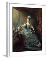 Portrait of Marie Antoinette, Queen of France by Jean-Baptiste Andre Gautier-Dagoty-null-Framed Photographic Print