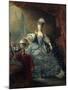 Portrait of Marie Antoinette, Queen of France by Jean-Baptiste Andre Gautier-Dagoty-null-Mounted Photographic Print