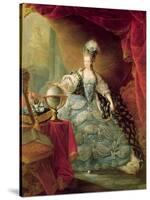 Portrait of Marie Antoinette Queen of France-Jacques Fabien Gautier d'Agoty-Stretched Canvas