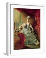 Portrait of Marie Antoinette Queen of France-Jacques Fabien Gautier d'Agoty-Framed Giclee Print