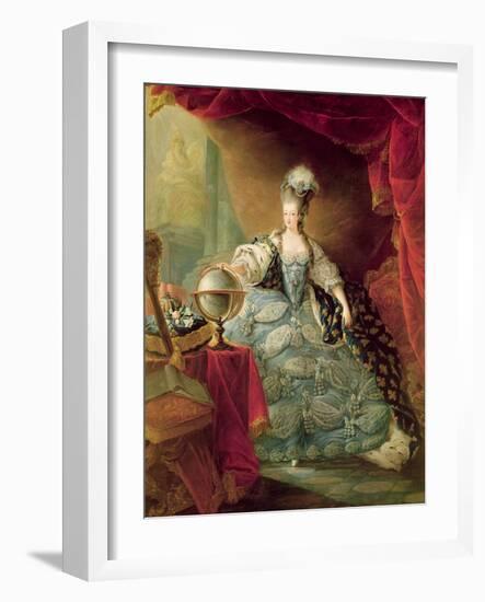 Portrait of Marie Antoinette Queen of France-Jacques Fabien Gautier d'Agoty-Framed Giclee Print