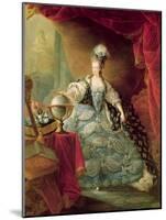 Portrait of Marie Antoinette Queen of France-Jacques Fabien Gautier d'Agoty-Mounted Giclee Print