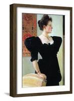 Portrait of Marie Breunig-Gustav Klimt-Framed Art Print