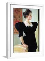 Portrait of Marie Breunig-Gustav Klimt-Framed Art Print