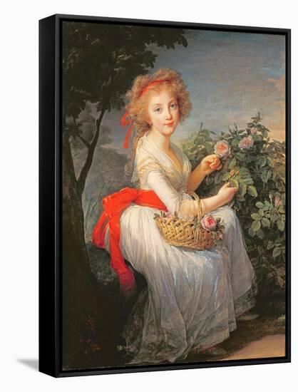 Portrait of Marie-Christine of Bourbon-Naples (1779-1849)-Elisabeth Louise Vigee-LeBrun-Framed Stretched Canvas