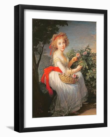 Portrait of Marie-Christine of Bourbon-Naples (1779-1849)-Elisabeth Louise Vigee-LeBrun-Framed Giclee Print