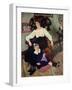 Portrait of Marie Coca and her Daughter, 1913-Suzanne Valadon-Framed Giclee Print