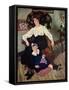 Portrait of Marie Coca and her Daughter, 1913-Suzanne Valadon-Framed Stretched Canvas