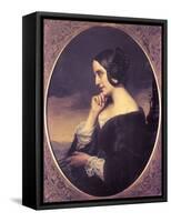 Portrait of Marie D?Agoult (1805-187), 1843-Henri Lehmann-Framed Stretched Canvas