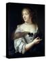 Portrait of Marie De Rabutin-Chantal, Madame De Sevigne (1626-96)-Claude Lefebvre-Stretched Canvas