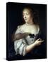 Portrait of Marie De Rabutin-Chantal, Madame De Sevigne (1626-96)-Claude Lefebvre-Stretched Canvas