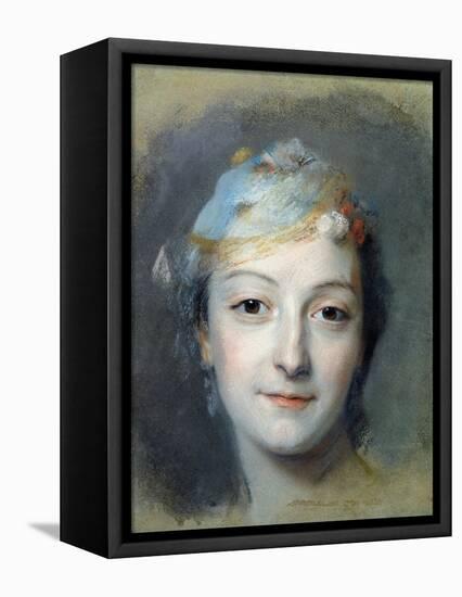 Portrait of Marie Fel 1757-Maurice Quentin de La Tour-Framed Stretched Canvas