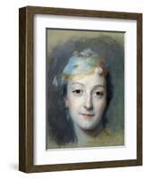 Portrait of Marie Fel 1757-Maurice Quentin de La Tour-Framed Giclee Print