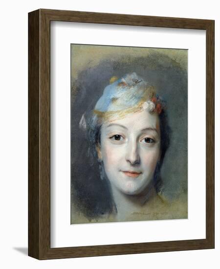 Portrait of Marie Fel 1757-Maurice Quentin de La Tour-Framed Giclee Print