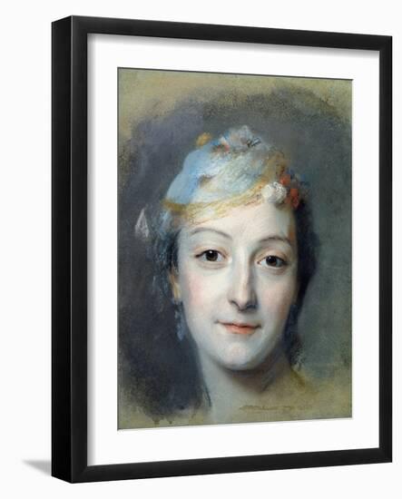 Portrait of Marie Fel 1757-Maurice Quentin de La Tour-Framed Giclee Print