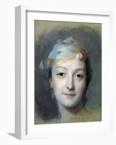 Portrait of Marie Fel 1757-Maurice Quentin de La Tour-Framed Giclee Print