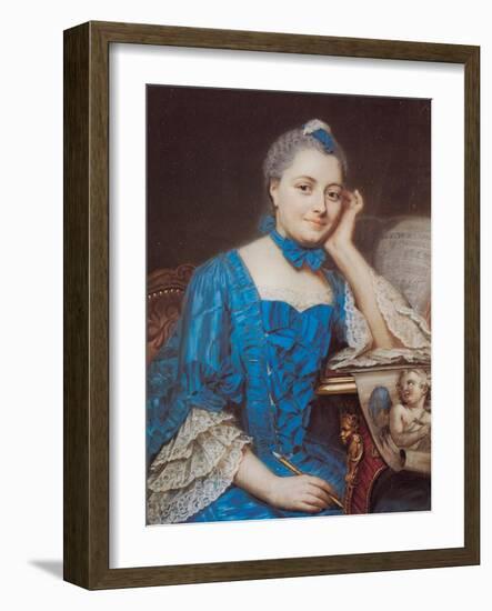 Portrait of Marie Fel, C.1753-Maurice Quentin de La Tour-Framed Giclee Print