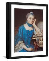 Portrait of Marie Fel, C.1753-Maurice Quentin de La Tour-Framed Giclee Print